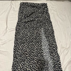Mango Black and White Maxi Skirt